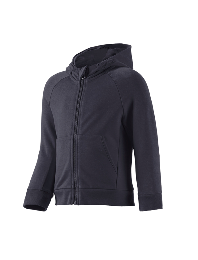 Bovenkleding: e.s. hoody-sweatjack cotton stretch, kinderen + donkerblauw 2