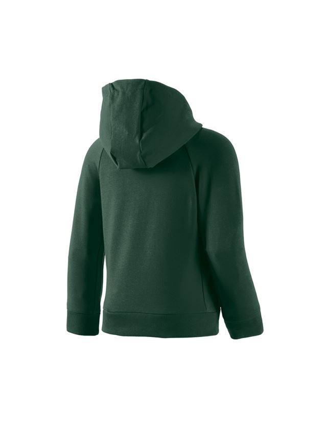 Bovenkleding: e.s. hoody-sweatjack cotton stretch, kinderen + groen 3