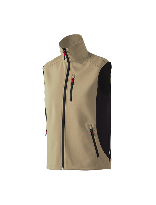 Schrijnwerkers / Meubelmakers: Softshell-bodywarmer dryplexx® softlight + kaki/zwart 2