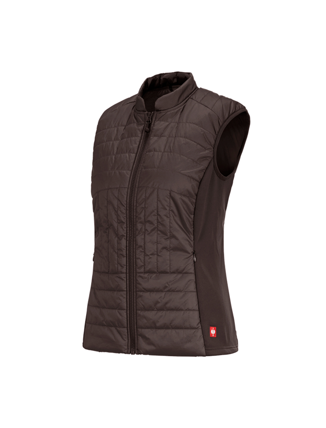 Werkvesten: e.s. Funct. gewatteerde thermostretch bodywarm.,d. + kastanje 4