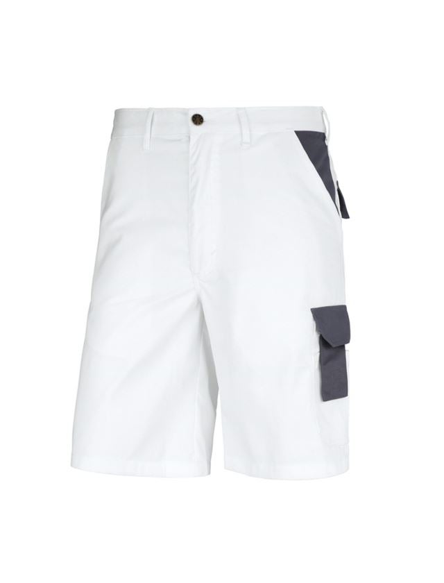 Werkbroeken: STONEKIT Short Odense + wit/grijs