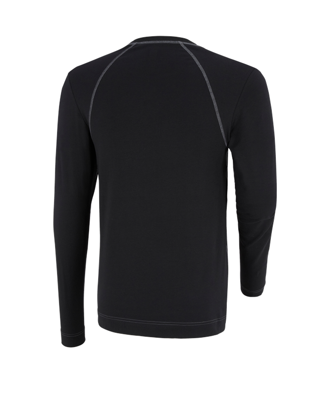 Ondergoed | Thermokleding: e.s. Cotton stretch longsleeve + zwart 3