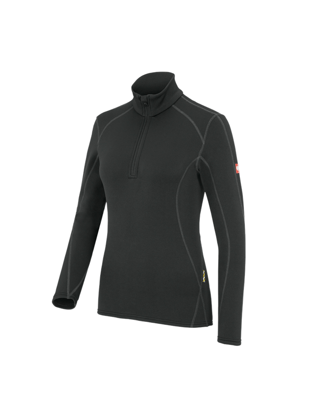 Thermo Ondergoed	: e.s.Funct.-Schipperstrui thermo stretch-x-warm,da. + zwart