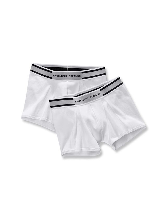 Ondergoed | Thermokleding: e.s. Cotton rib broek, per 2 stuks verpakt + wit+wit