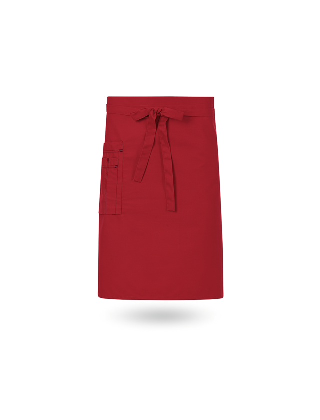 Schorten: Voorbindschorten + rood/zwart