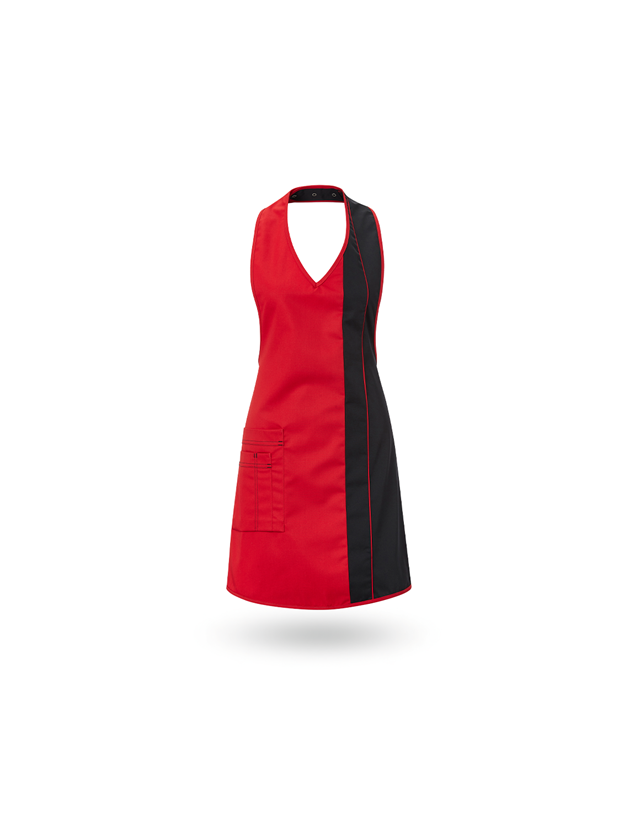 Schorten: Damesschort Teresa + rood/zwart