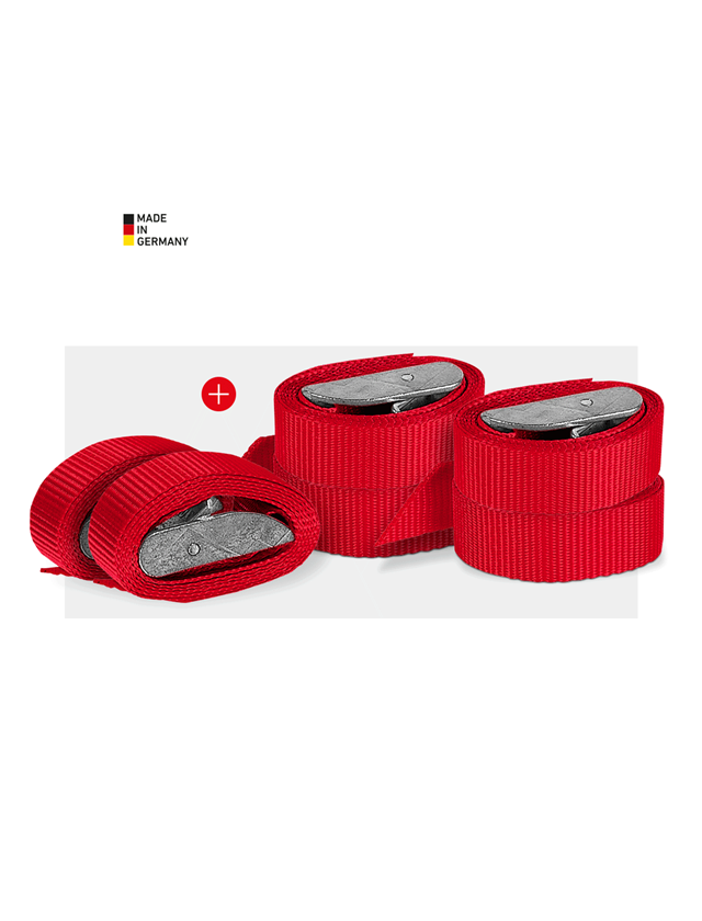 Spanbanden: Spanband 1dlg. m. klemsluiting 6-dlg. set