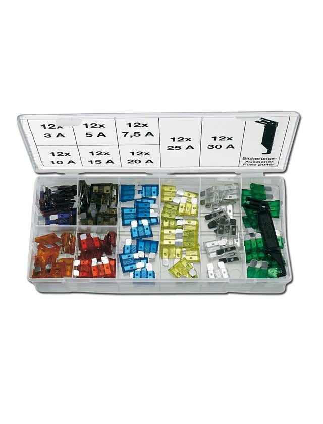Assortiment kleine onderdelen: Autozekeringen, assortiment