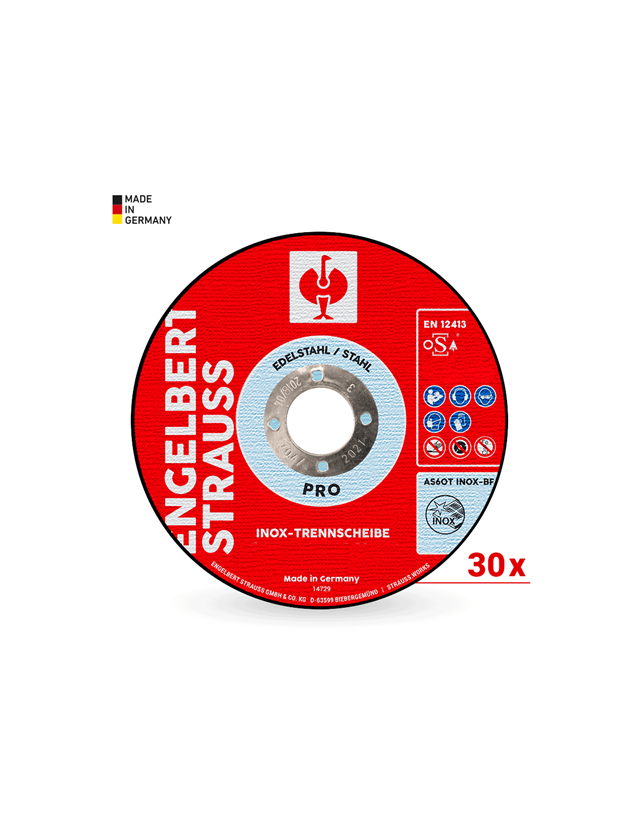 Doorslijpschijven: e.s. Inox-doorslijpschijf pro set, 30 stuks