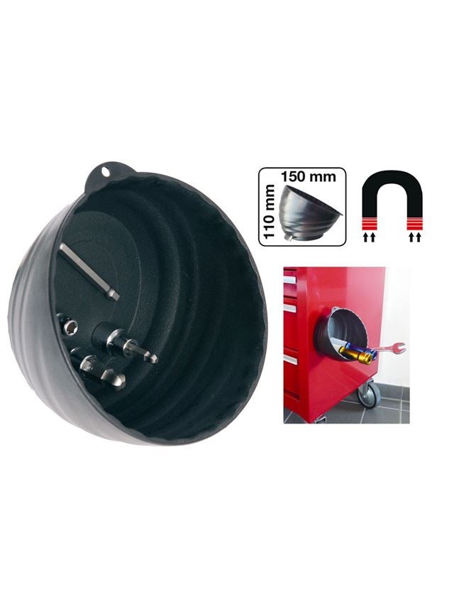 Kleine onderdelen: Magnetisch gereedschapbakje + zwart
