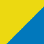 Farbicon, geel/blauw