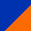 Farbicon, korenblauw/signaaloranje
