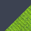 Farbicon, leisteenblauw/signaalgeel melange