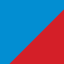 Farbicon, gentiaanblauw+vuurrood