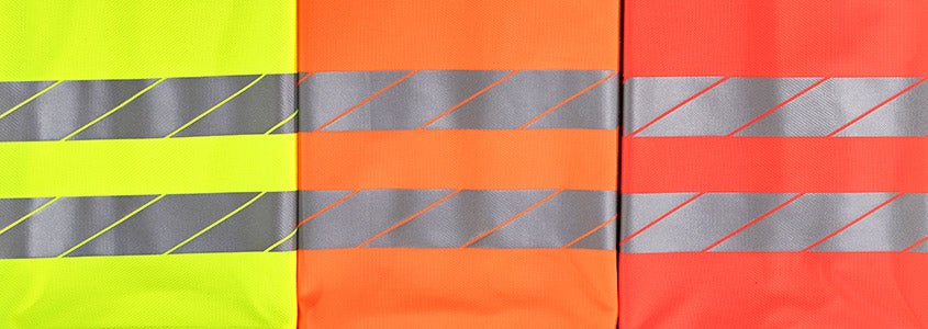 Reflecterende strepen van de e.s.ambition veiligheidskleding in detail
