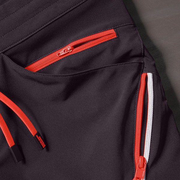 Detail van de e.s.ambition reflecterende kleding
