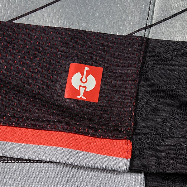 Detail van de e.s.ambition reflecterende kleding
