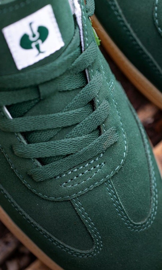  Close-up van O1 werkschoenen e.s. Brockton low in groen