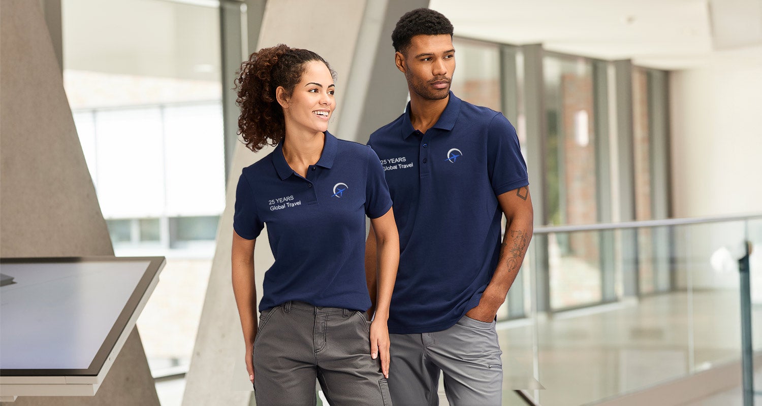 Strauss MyDesign - Man en mevrouw dragen bedrukbare en borduurbare kleding