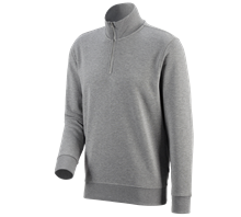 e.s. Bluza z dekoltem na suwak poly cotton