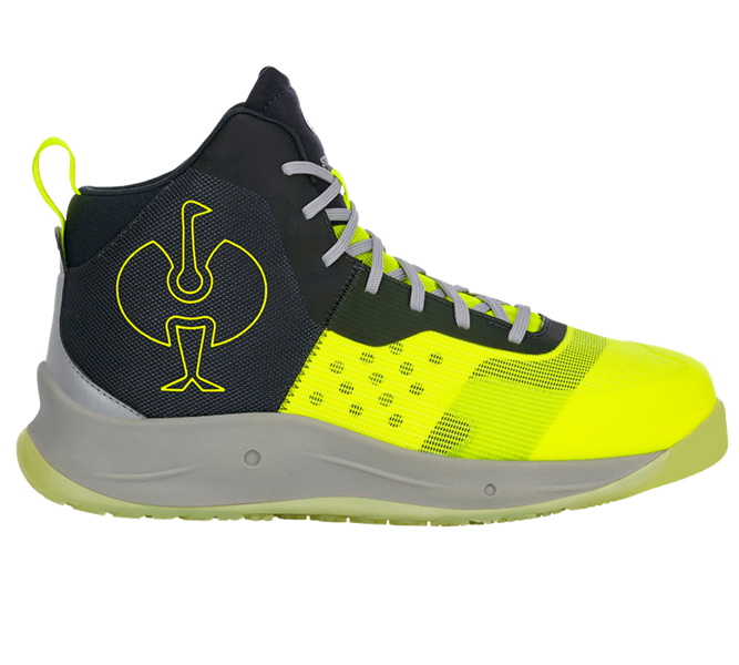 Widok główny, Buty robocze, S1PS Buty bezpieczne e.s. Marseille mid, żółty ostrzegawczy/szary