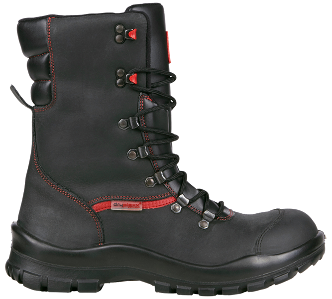 Widok główny, Trzewiki ochronne, S3 Zimowe buty bezpieczne wysokie Comfort 12, czarny/czerwony