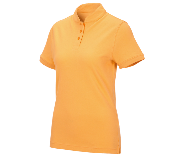 Widok główny, Basics, e.s. Koszulka polo cotton Mandarin, damska, jasnopomarańczowy