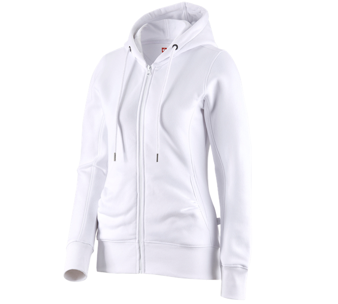 Widok główny, Medyczny, e.s. Bluza z kapturem poly cotton, damska, biały