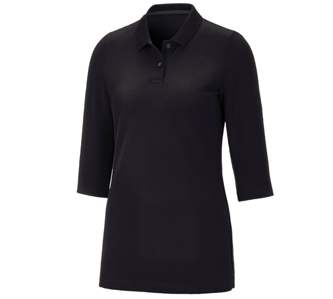 Widok główny, Koszulki | Pulower | Bluzki, e.s. Kosz. polo z piki ręk.3/4 cotton stretch,da., czarny