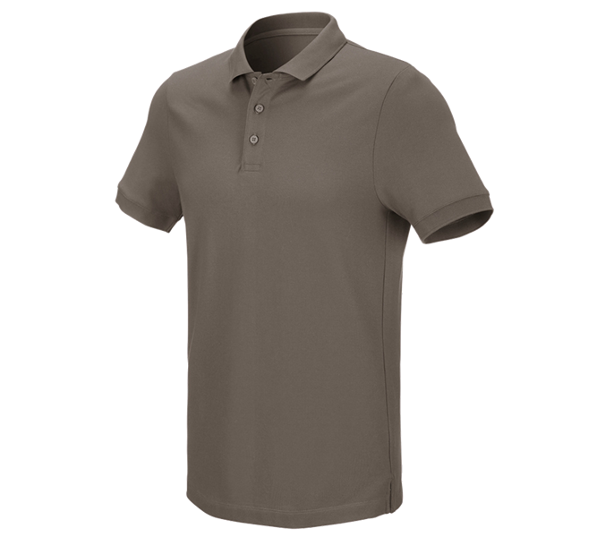Widok główny, Odzież, e.s. Koszulka polo z piki cotton stretch, kamienny