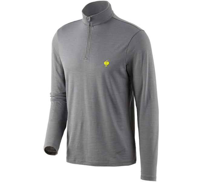 Widok główny, Gastronomia, Bluza Troyer Merino e.s.trail, szary bazaltowy/żółty acid