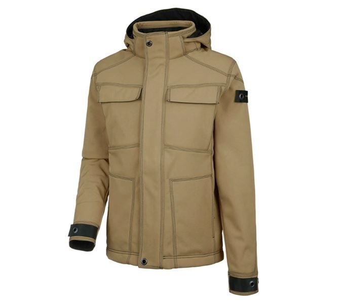 Widok główny, Kurtki robocze, Kurtka zimowa softshell e.s.roughtough, orzech włoski