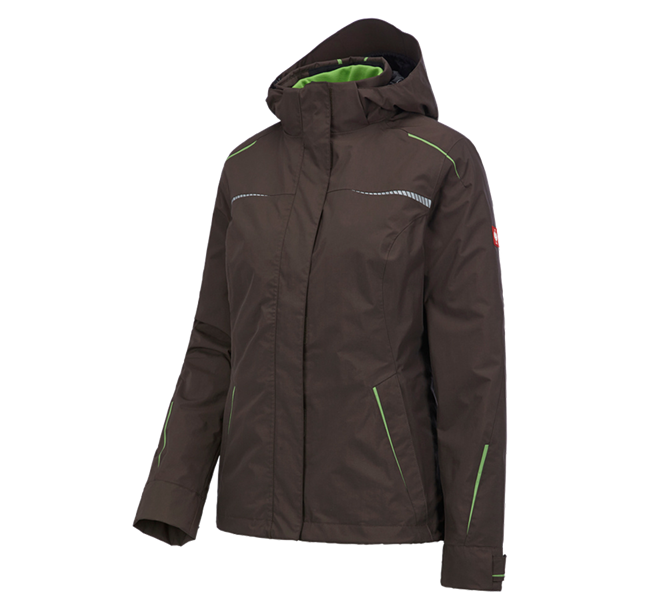 Widok główny, Kurtki zimowe, Kurtka funkcyjna 3 w 1 e.s.motion 2020, damska, kasztanowy/zielony morski