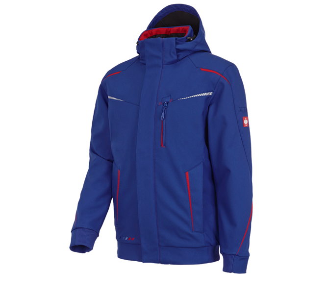 Widok główny, Chłód, Kurtka zimowa softshell e.s.motion 2020, męska, chabrowy/ognistoczerwony