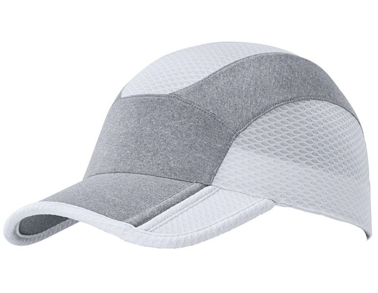 Widok główny, Nakrycia głowy, e.s. Czapka funkcyjna z daszkiem Comfort fit, biały/platynowy-melanżowy