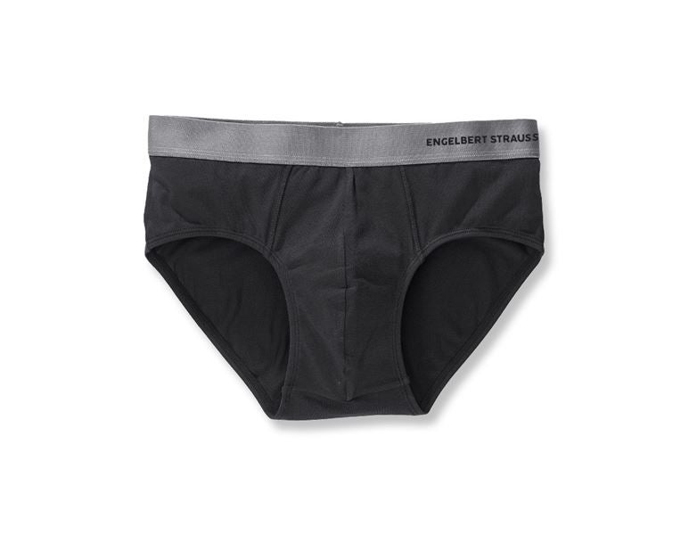 Widok główny, Bielizna | Odzież termoaktywna, e.s. cotton stretch Slipy, czarny