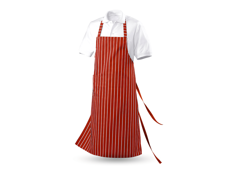 Widok główny, Fartuchy gastronomiczne, Fartuch przedni Turin, czerwony/biały