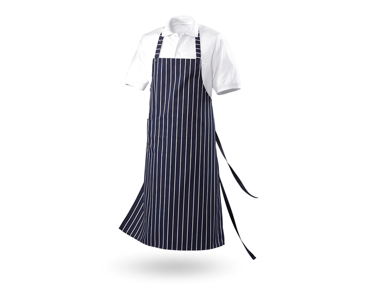 Widok główny, Fartuchy gastronomiczne, Fartuch przedni Turin, granatowy/biały