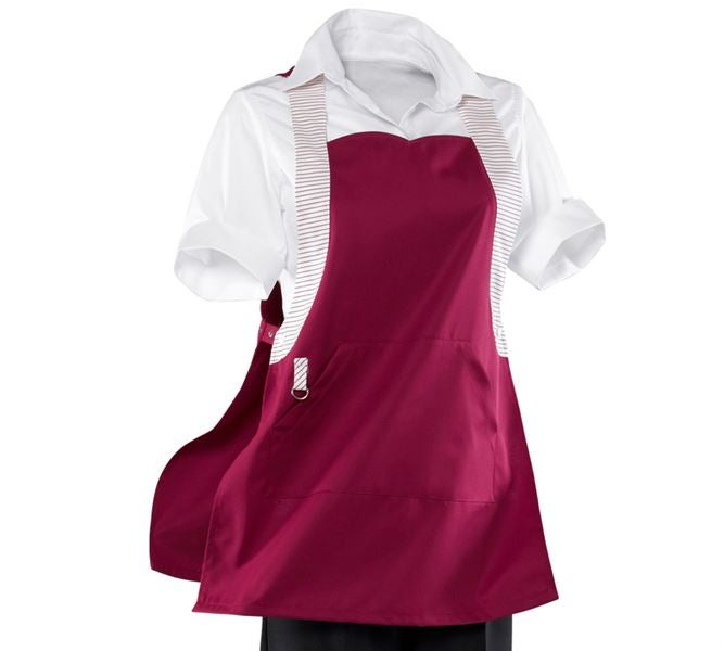 Widok główny, Gastronomia, Fartuch wkładany przez głowę Jutta, bordowy/biały