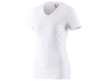 e.s. Koszulka cotton dekolt w serek, damska