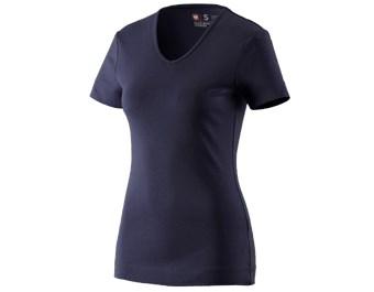 e.s. Koszulka cotton dekolt w serek, damska