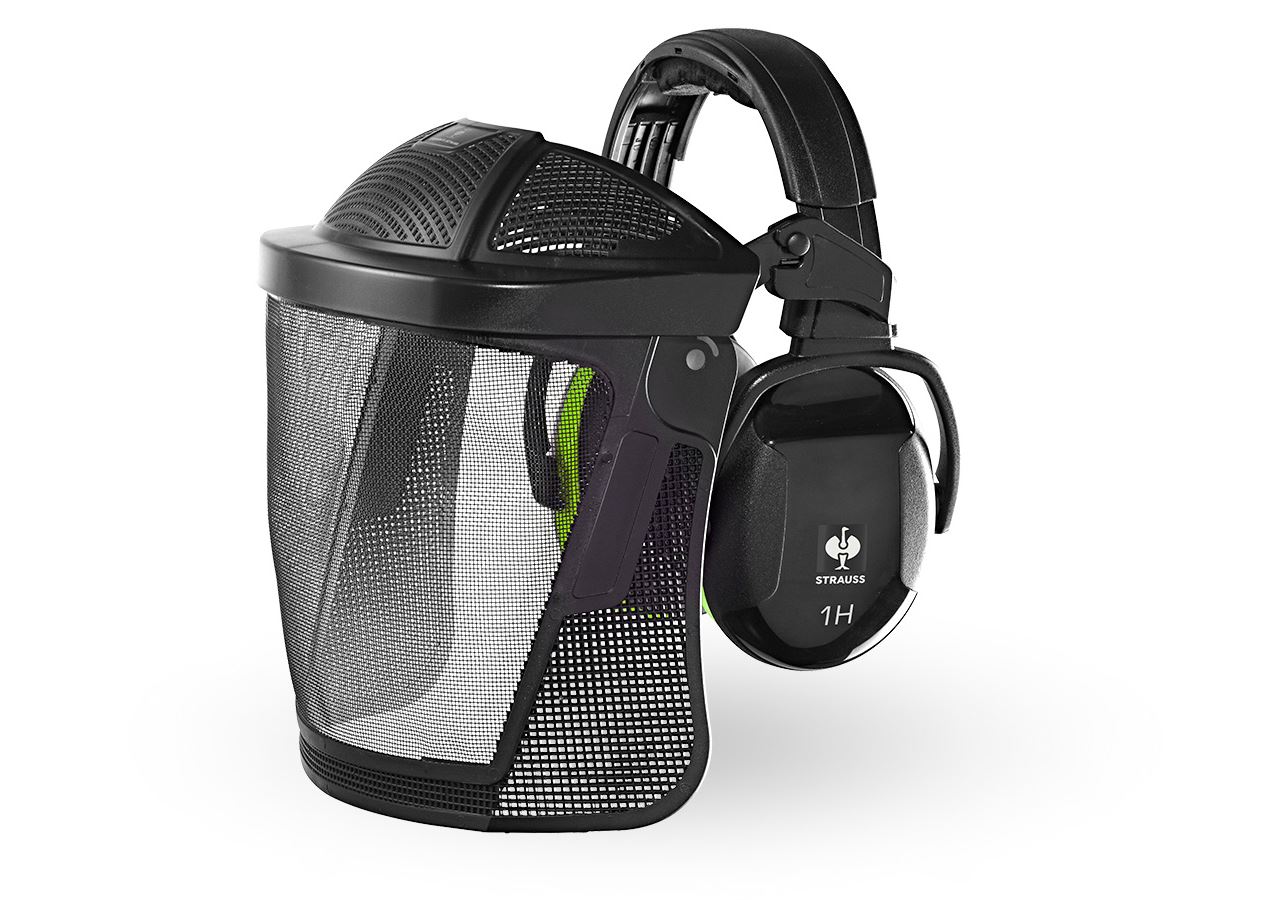 Nauszniki ochronne: e.s. Zestaw osłony twarzy dla pilarzy