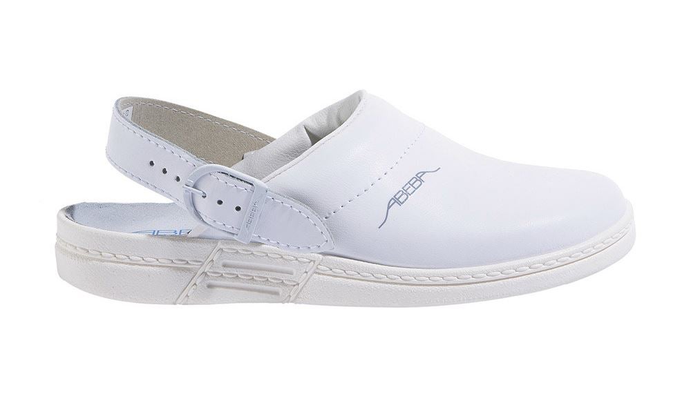 OB: ABEBA OB pantolety robocze Tonga + biały