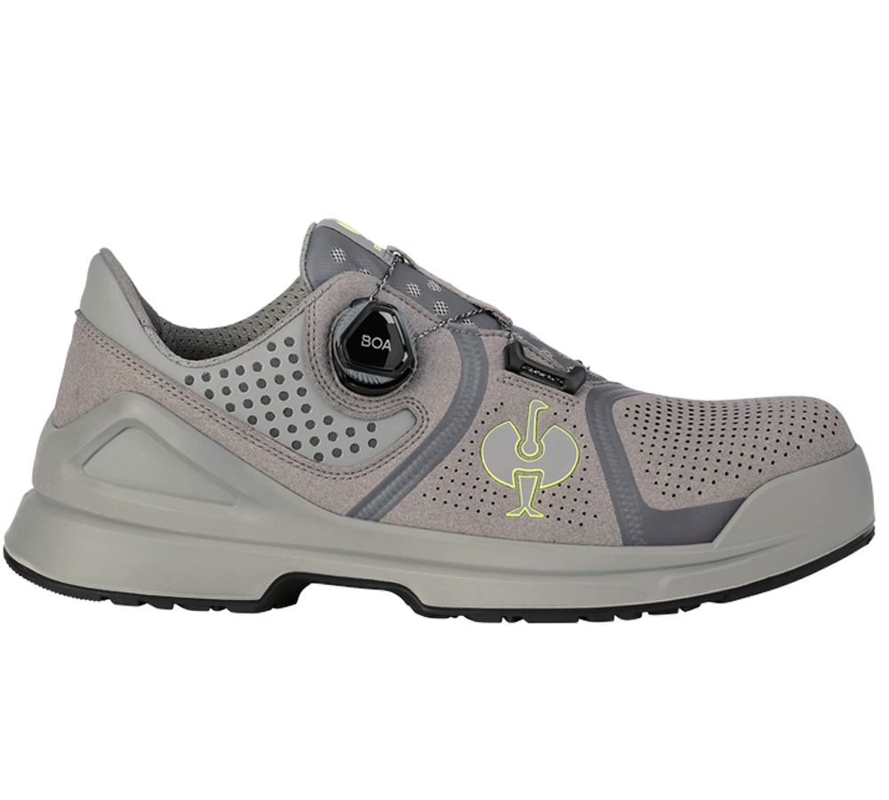 S1: S1 Półbuty bezpieczne e.s. Mareb + perłowoszary/żółty ostrzegawczy