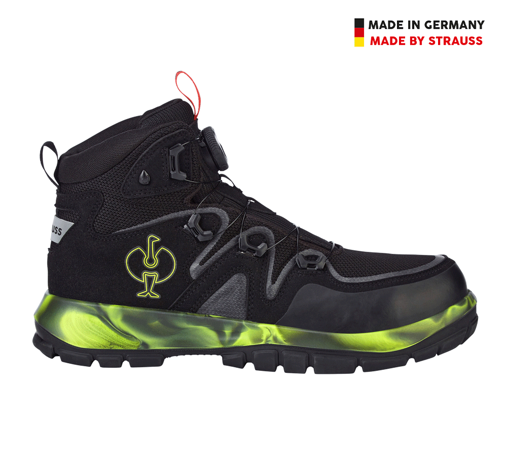 S7: S7S Buty bezpieczne e.s. Altadena mid + czarny/żółty ostrzegawczy