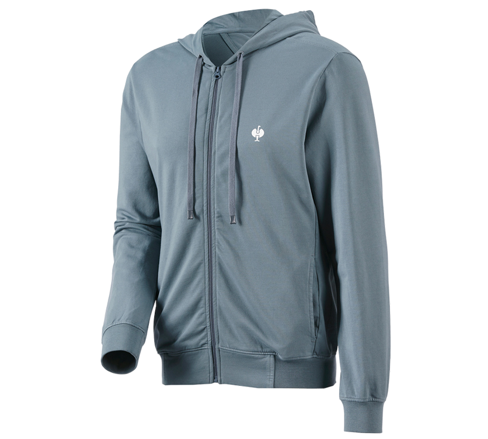 Koszulki | Pulower | Koszule: Bluza rozpinana z kapturem e.s.motion ten + niebieski dymny vintage