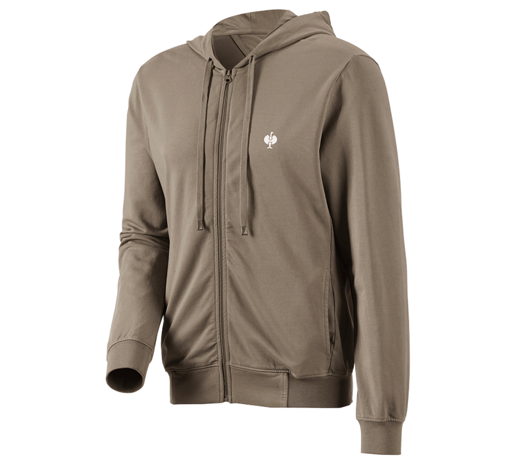 Koszulki | Pulower | Koszule: Bluza rozpinana z kapturem e.s.motion ten + brązowy pekan vintage