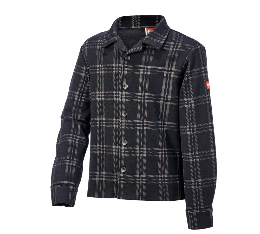 Akcesoria: e.s. Góra od piżamy w kratkę, dziecięca + czarny/szary bazaltowy