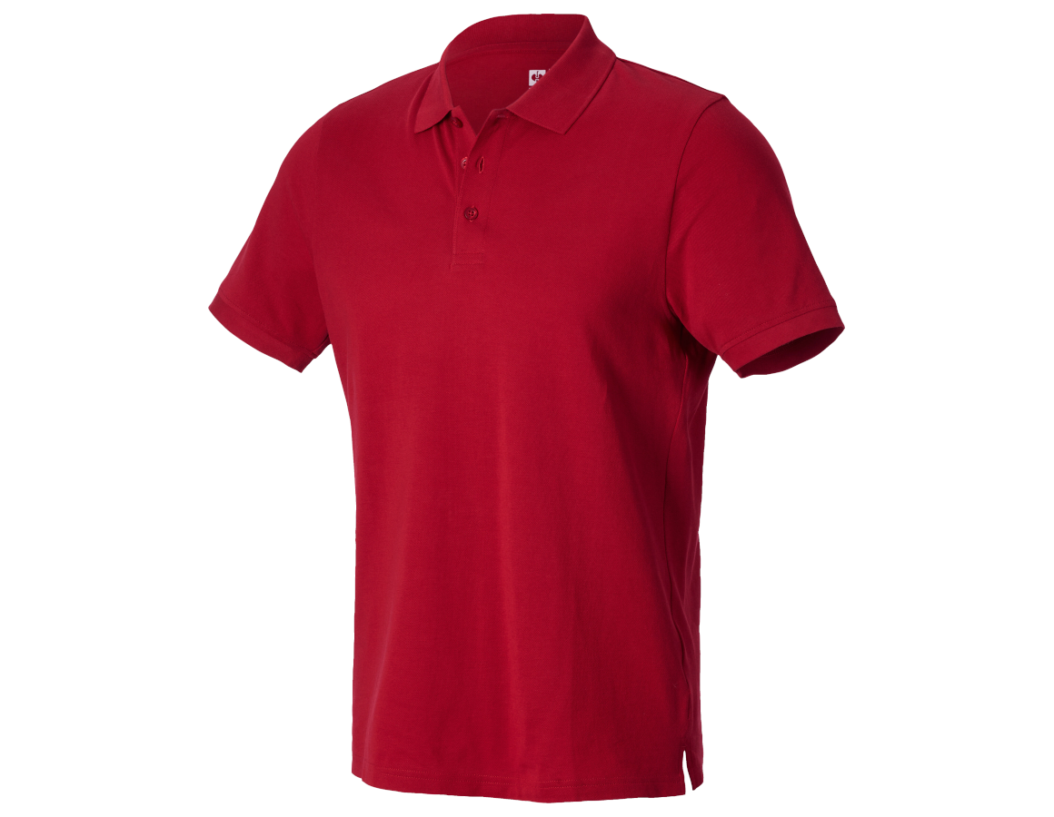 Koszulki | Pulower | Koszule: e.s. Koszulka polo z piqué cotton light + ognistoczerwony