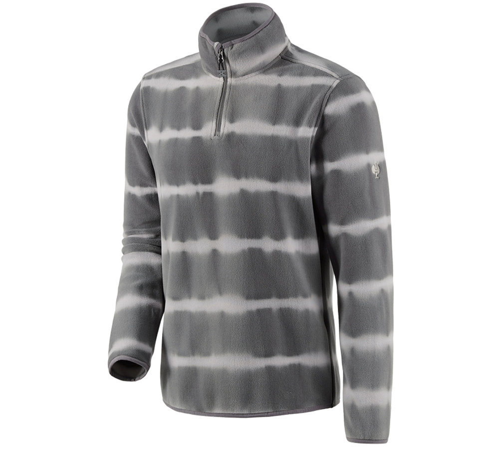 Koszulki | Pulower | Koszule: Bluza polarowa Troyer tie-dye e.s.motion ten + granitowy/szary opalowy